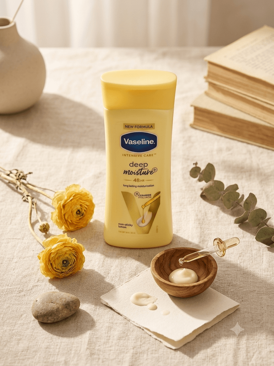 Vaseline deep moisture 48 hr long lasting moisturization non-sticky lotion 85 ML