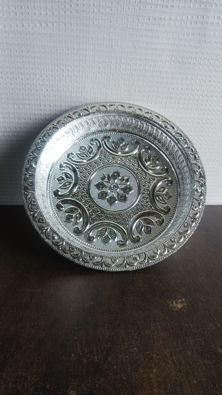 Silver Plastic Bowl dry fruit packing 8inch 