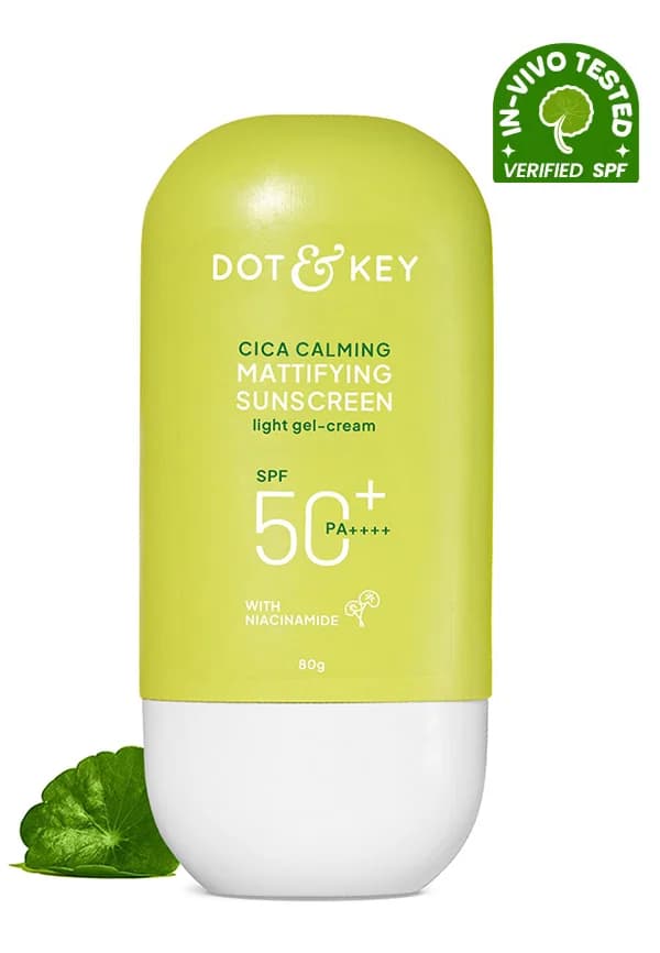 Cica + Niacinamide Sunscreen, In-Vivo Tested SPF 50+ PA++++ | Size: 80 gm By Dot & Key
