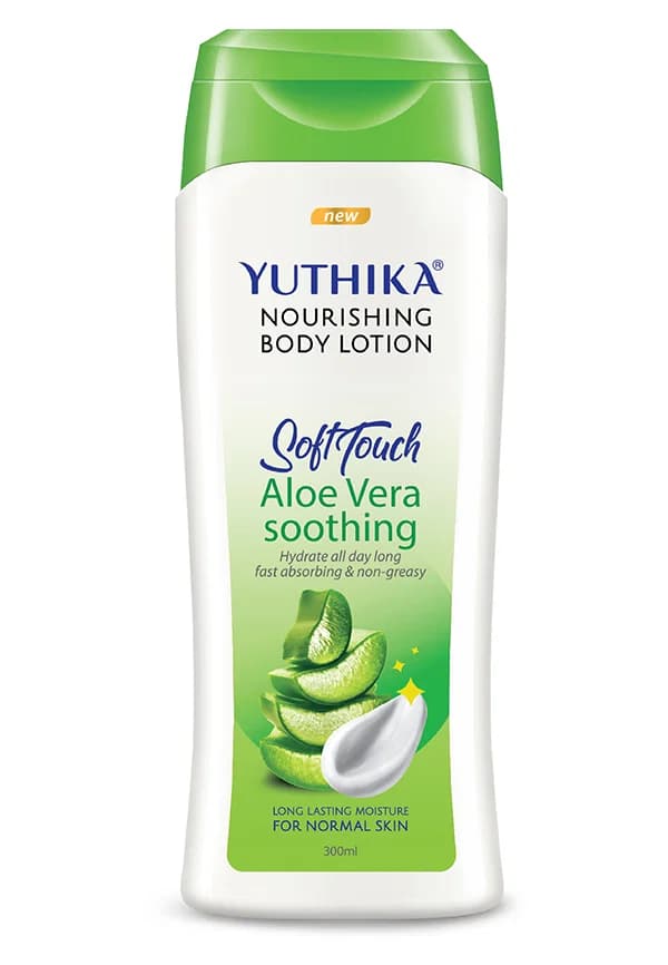 Yuthika Aloe Vera Body Lotion for Instant Hydration, Fast Absorbing | 300ml Flip | Pack of 1 | Size: 300 gm By Yuthika